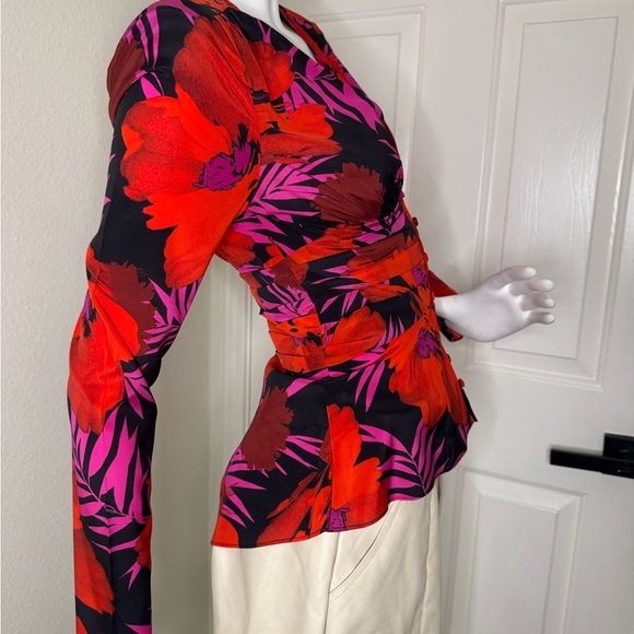 Floral Red and Pink Women's Top - Picture 9 of 16